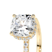 2.0 CT Cushion Hidden Halo CVD E/VS1 Diamond Engagement Ring - Barbara Maison 