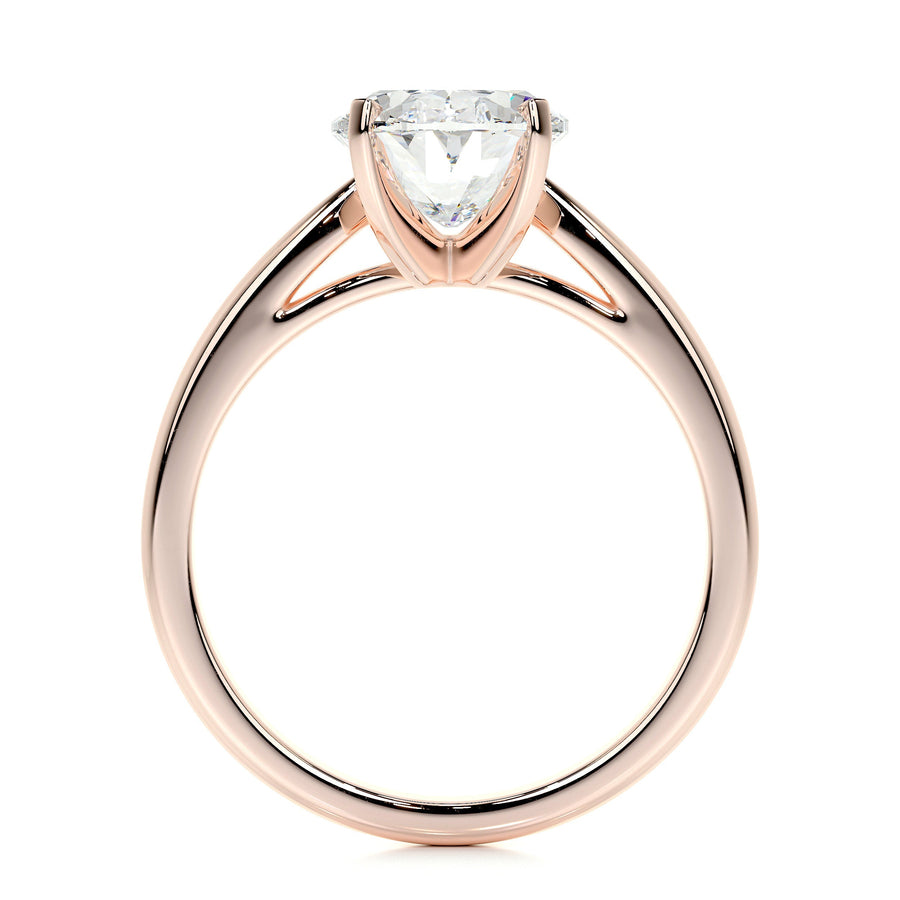 2.0 CT Oval Solitaire CVD G/VS2 Diamond Engagement Ring - Barbara Maison 