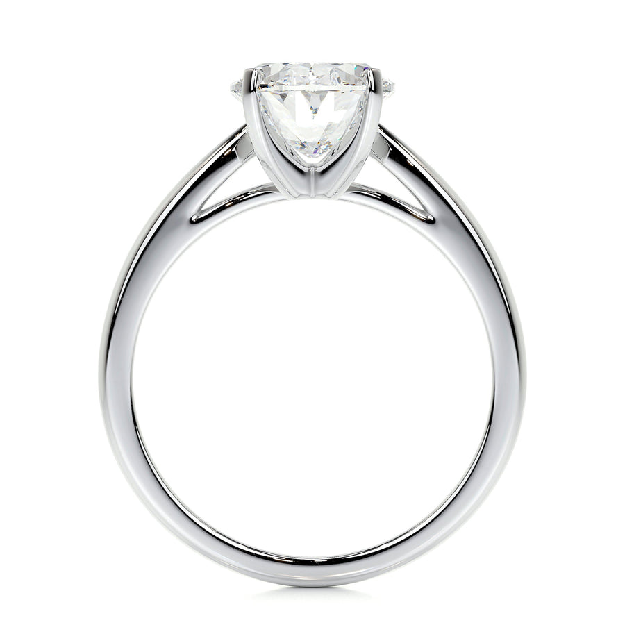 2.0 CT Oval Solitaire CVD G/VS2 Diamond Engagement Ring - Barbara Maison 