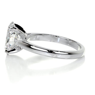 2.0 CT Oval Solitaire CVD G/VS2 Diamond Engagement Ring - Barbara Maison 