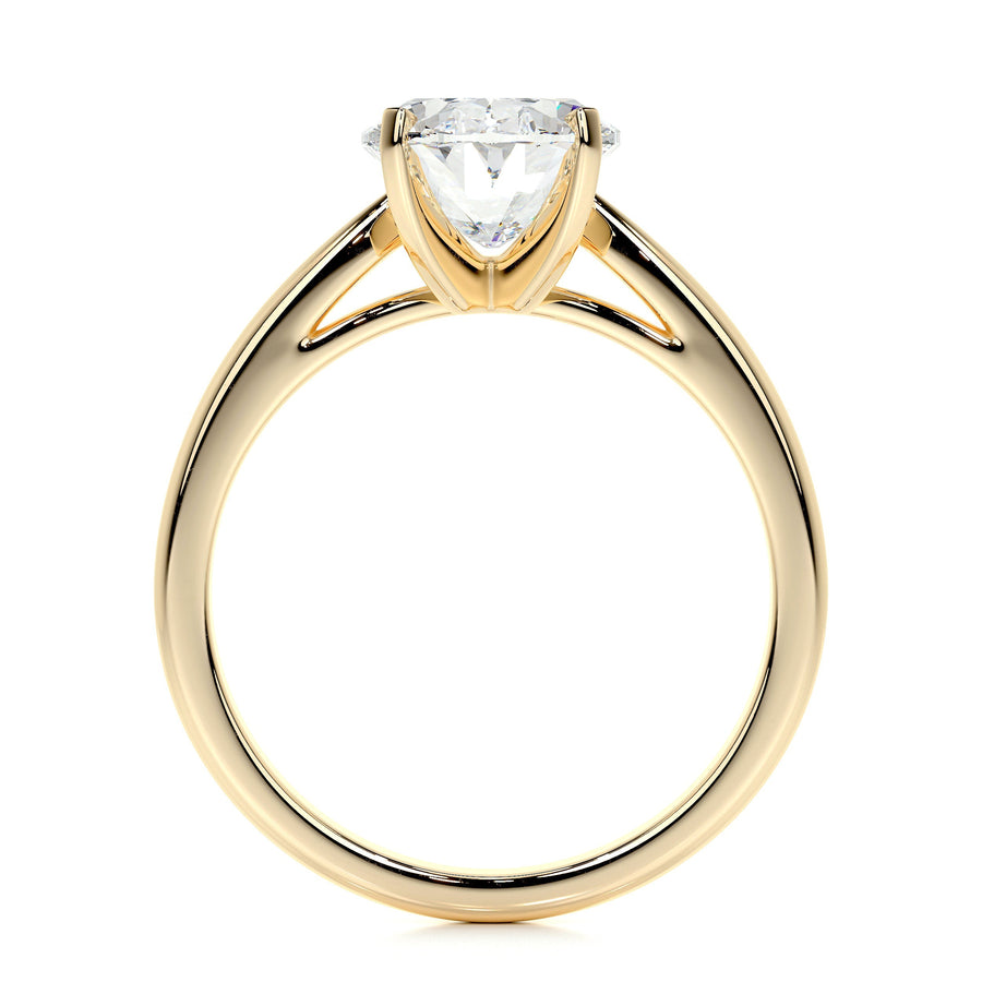 2.0 CT Oval Solitaire CVD G/VS2 Diamond Engagement Ring - Barbara Maison 