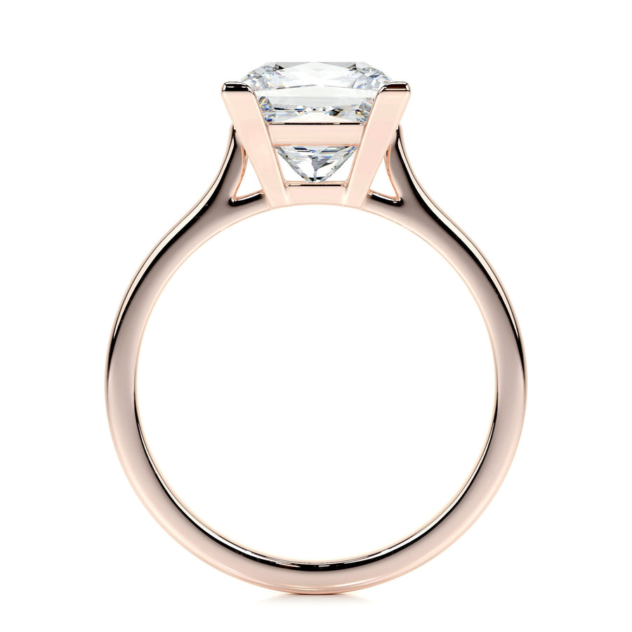 3.0 CT Princess Solitaire CVD F/VS2 Diamond Engagement Ring - Barbara Maison 