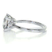 3.0 CT Princess Solitaire CVD F/VS2 Diamond Engagement Ring - Barbara Maison 