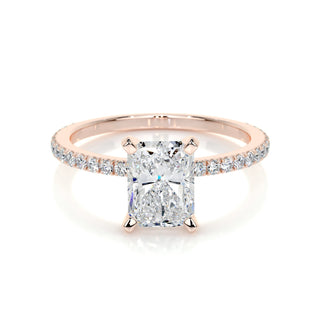 1.50 CT Radiant Solitaire CVD F/VS2 Diamond Engagement Ring - Barbara Maison 