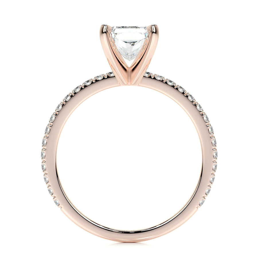 1.50 CT Radiant Solitaire CVD F/VS2 Diamond Engagement Ring - Barbara Maison 