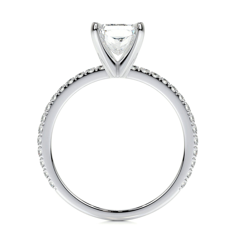 1.50 CT Radiant Solitaire CVD F/VS2 Diamond Engagement Ring - Barbara Maison 