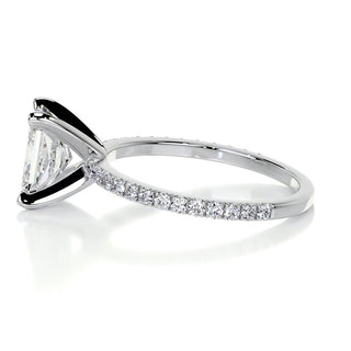 1.50 CT Radiant Solitaire CVD F/VS2 Diamond Engagement Ring - Barbara Maison 