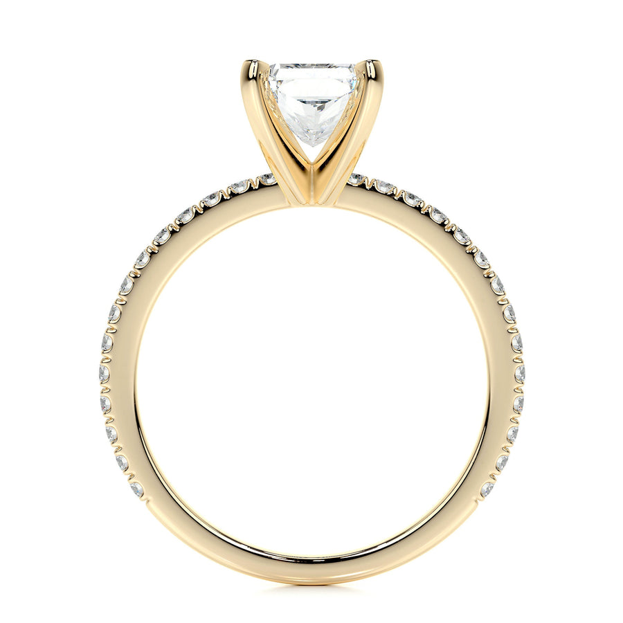 1.50 CT Radiant Solitaire CVD F/VS2 Diamond Engagement Ring - Barbara Maison 