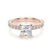 1.0 CT Princess Solitaire CVD D/VS1 Diamond Engagement Ring - Barbara Maison 