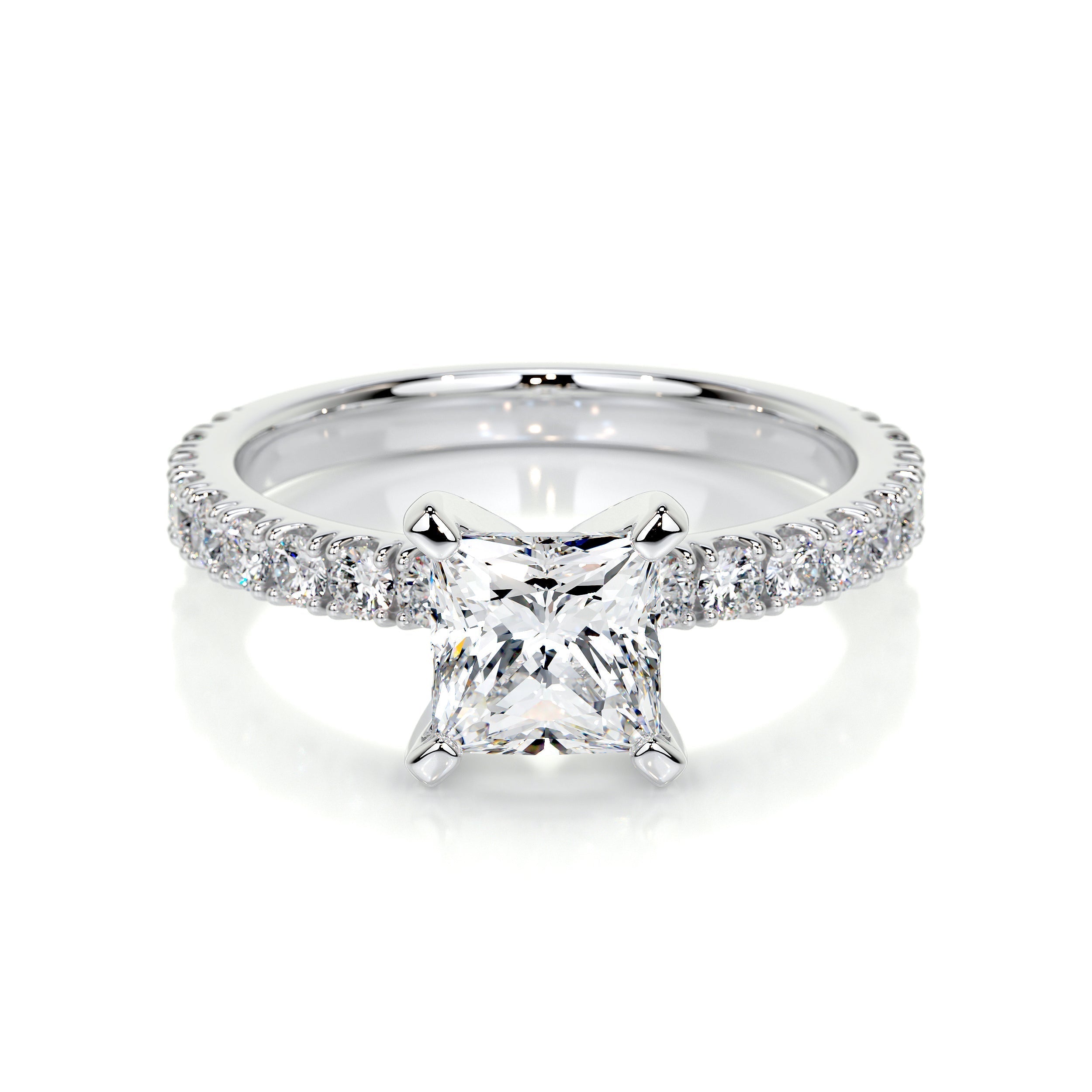 1.0 CT Princess Solitaire CVD D/VS1 Diamond Engagement Ring - Barbara Maison 