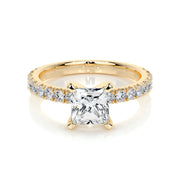 1.0 CT Princess Solitaire CVD D/VS1 Diamond Engagement Ring - Barbara Maison 
