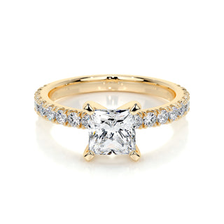 1.0 CT Princess Solitaire CVD D/VS1 Diamond Engagement Ring - Barbara Maison 