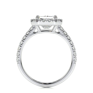 2.0 CT Radiant Halo CVD F/VS2 Diamond Engagement Ring - Barbara Maison 