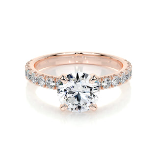 1.50 CT Round Solitaire CVD F/VS1 Diamond Engagement Ring - Barbara Maison 