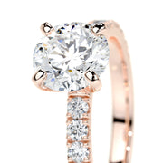 1.50 CT Round Solitaire CVD F/VS1 Diamond Engagement Ring - Barbara Maison 