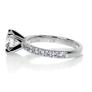 1.50 CT Round Solitaire CVD F/VS1 Diamond Engagement Ring - Barbara Maison 