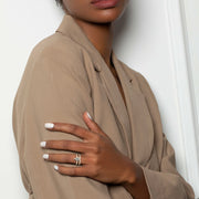 1.50 CT Pear Solitaire CVD F/VS Diamond Bridal Ring Set - Barbara Maison 