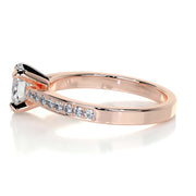 0.82 CT Oval Solitaire CVD F/VS2 Diamond Engagement Ring - Barbara Maison 