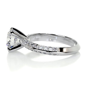 2.0 CT Round Solitaire CVD E/VS2 Diamond Engagement Ring - Barbara Maison 