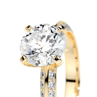 2.0 CT Round Solitaire CVD E/VS2 Diamond Engagement Ring - Barbara Maison 