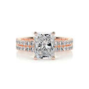 1.50 CT Radiant Solitaire CVD F/VS Diamond Bridal Ring Set - Barbara Maison 