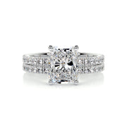 1.50 CT Radiant Solitaire CVD F/VS Diamond Bridal Ring Set - Barbara Maison 