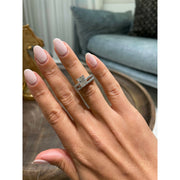 1.50 CT Radiant Solitaire CVD F/VS Diamond Bridal Ring Set - Barbara Maison 