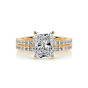 1.50 CT Radiant Solitaire CVD F/VS Diamond Bridal Ring Set - Barbara Maison 