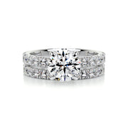 1.50 CT Round Solitaire CVD F/VS Diamond Bridal Ring Set - Barbara Maison 
