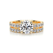 1.50 CT Round Solitaire CVD F/VS Diamond Bridal Ring Set - Barbara Maison 