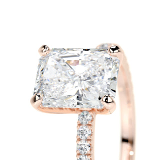 2.0 CT Radiant Solitaire CVD F/VS2 Diamond Engagement Ring - Barbara Maison 