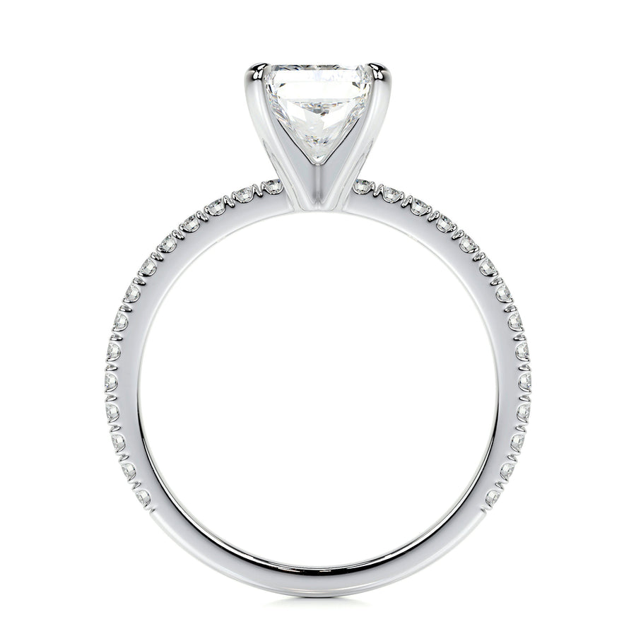 2.0 CT Radiant Solitaire CVD F/VS2 Diamond Engagement Ring - Barbara Maison 