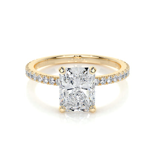 2.0 CT Radiant Solitaire CVD F/VS2 Diamond Engagement Ring - Barbara Maison 