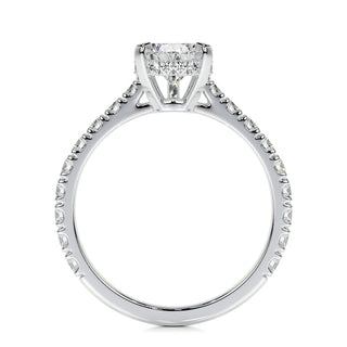 1.50 CT Pear Hidden Halo CVD E/VS2 Diamond Engagement Ring - Barbara Maison 