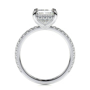 2.0 CT Radiant Hidden Halo CVD E/VS2 Diamond Engagement Ring - Barbara Maison 