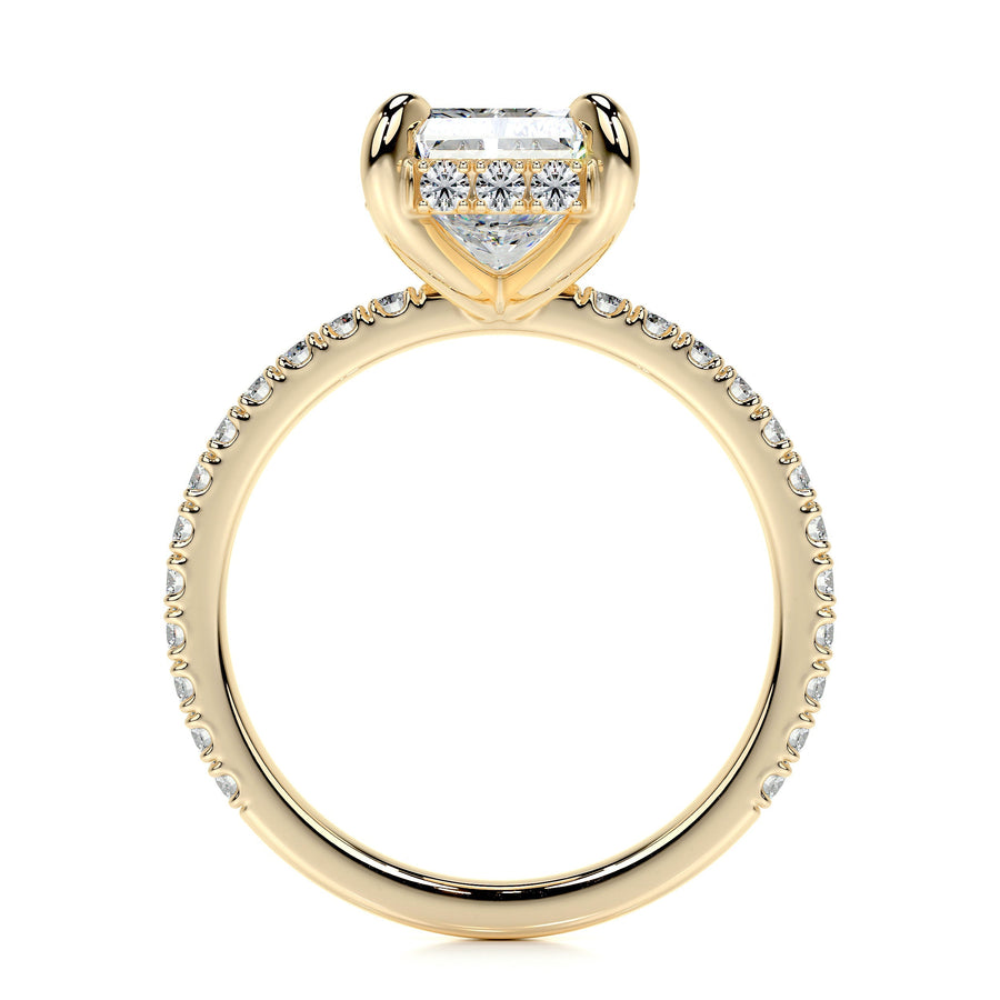 2.0 CT Radiant Hidden Halo CVD E/VS2 Diamond Engagement Ring - Barbara Maison 