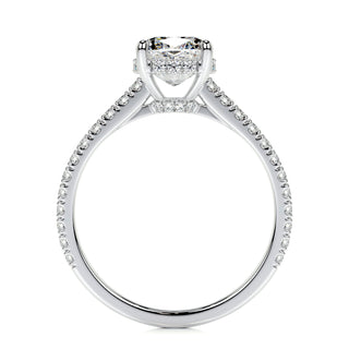 1.50 CT Cushion Hidden Halo CVD E/VS2 Diamond Engagement Ring - Barbara Maison 