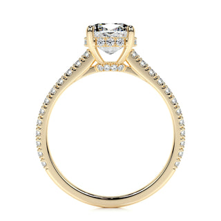 1.50 CT Cushion Hidden Halo CVD E/VS2 Diamond Engagement Ring - Barbara Maison 