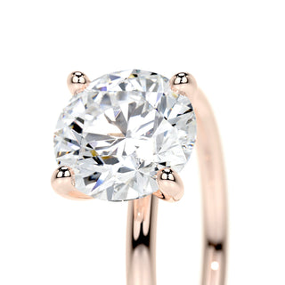 2.0 CT Round Solitaire CVD E/VS2 Diamond Engagement Ring - Barbara Maison 