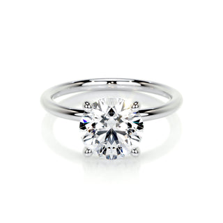 2.0 CT Round Solitaire CVD E/VS2 Diamond Engagement Ring - Barbara Maison 