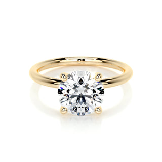 2.0 CT Round Solitaire CVD E/VS2 Diamond Engagement Ring - Barbara Maison 