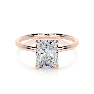 2.0 CT Radiant Solitaire CVD E/VS2 Diamond Engagement Ring - Barbara Maison 