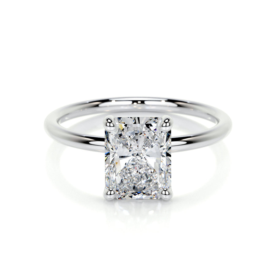 2.0 CT Radiant Solitaire CVD E/VS2 Diamond Engagement Ring - Barbara Maison 