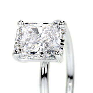 2.0 CT Radiant Solitaire CVD E/VS2 Diamond Engagement Ring - Barbara Maison 