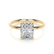 2.0 CT Radiant Solitaire CVD E/VS2 Diamond Engagement Ring - Barbara Maison 