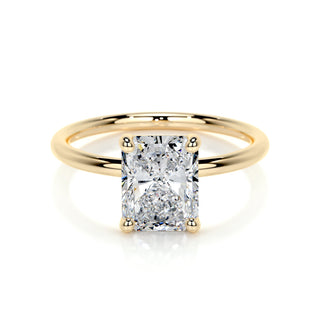 2.0 CT Radiant Solitaire CVD E/VS2 Diamond Engagement Ring - Barbara Maison 