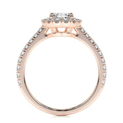 1.50 CT Oval Halo CVD F/VS2 Diamond Engagement Ring - Barbara Maison 