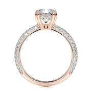 2.0 CT Round Hidden Halo CVD E/VS1 Diamond Engagement Ring - Barbara Maison 