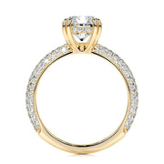 2.0 CT Round Hidden Halo CVD E/VS1 Diamond Engagement Ring - Barbara Maison 