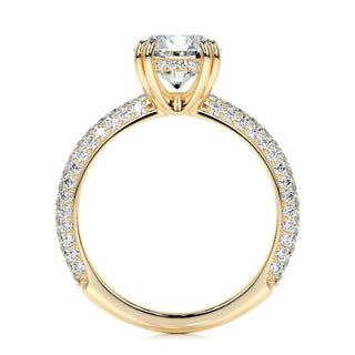 2.0 CT Round Hidden Halo CVD E/VS1 Diamond Engagement Ring - Barbara Maison 